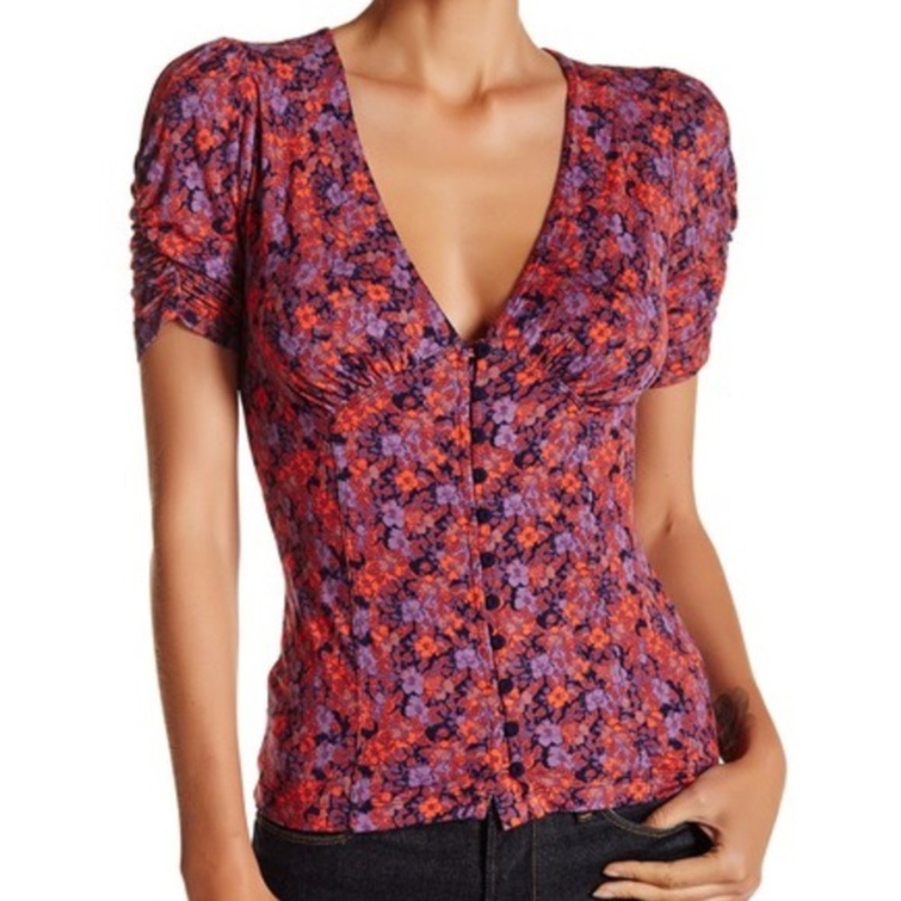 Free People | Hollywood Ruched Sleeve Blouse